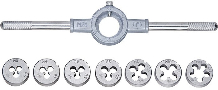 Набор плашек М3-М12 | Сибртех