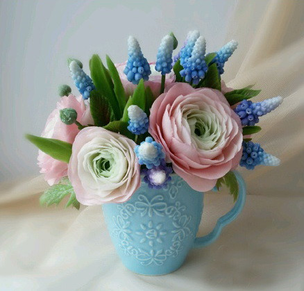 Картина-открытка мозаикой «Изящный букет» (15×20 см) | Картина-открытка мозаикой | Molly