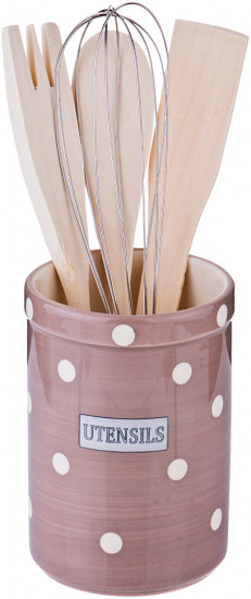 Подставка для кухонных принадлежностей «Pink Utensils»