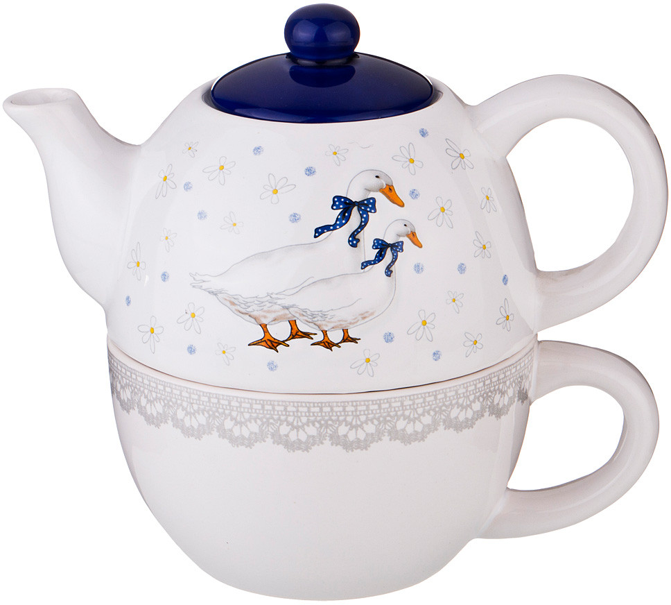 Набор: чайник, чашка «Чешский гусь» | Чешский гусь | Lefard