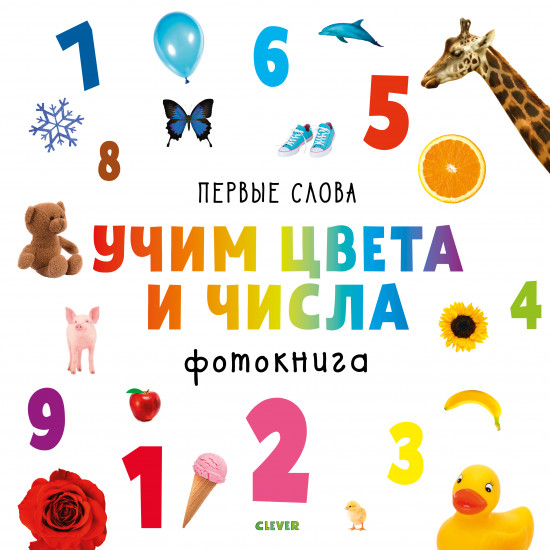 Первые слова. Учим цвета и числа. Фотокнига