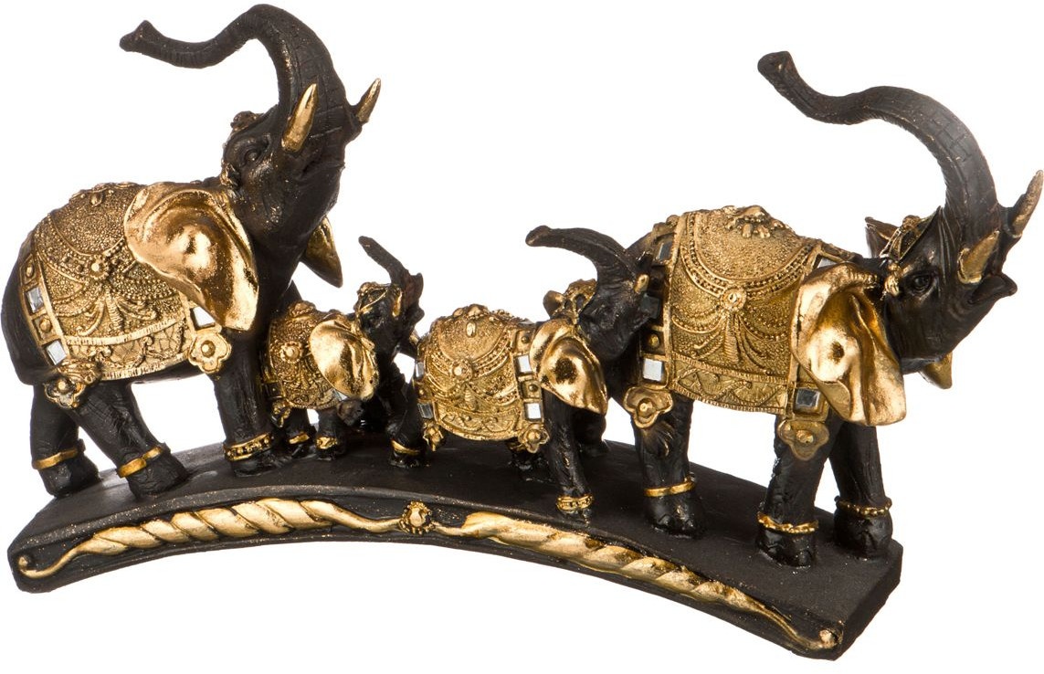 Фигурка декоративная «Слоны со слонятами» | Lefard