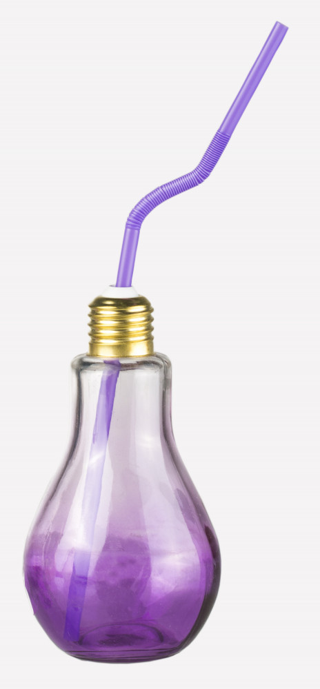 Бутылка-лампа с трубочкой