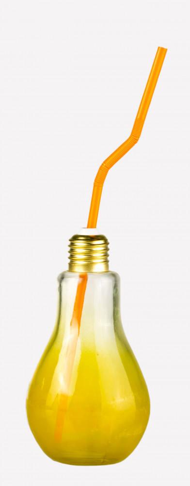 Бутылка-лампа с трубочкой