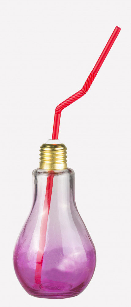 Бутылка-лампа с трубочкой