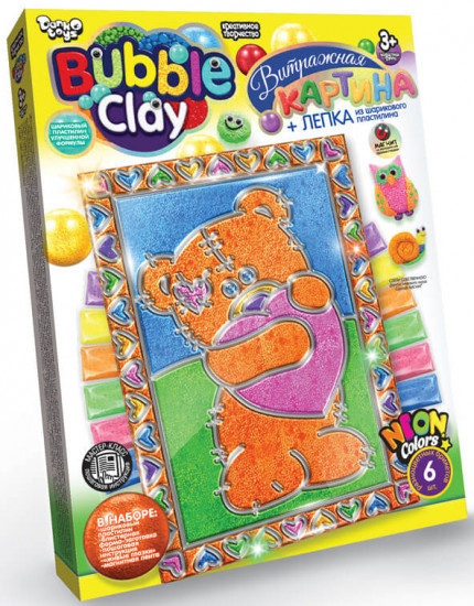 Набор для творчества «Bubble Clay. Медвежонок с сердцем»