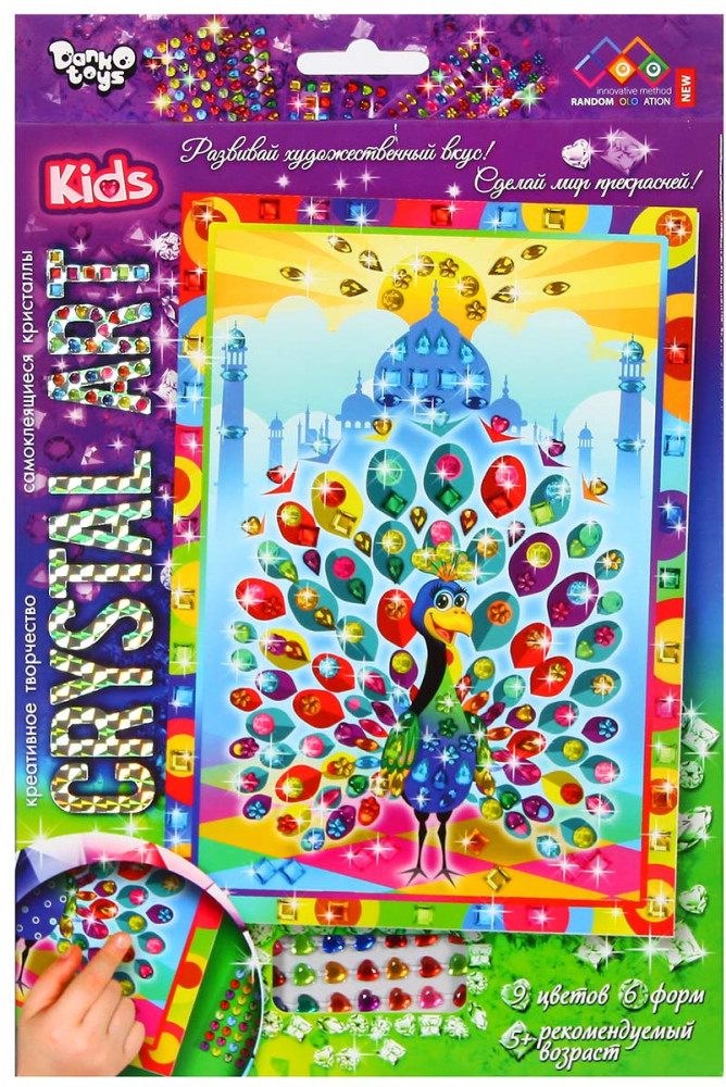 Набор для создания мозаики «Павлин» | Crystal Art | Danko Toys