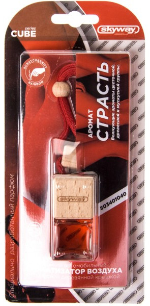 Ароматизатор подвесной «Страсть» (бутылочка с деревянной крышкой) | Aqua.series | Skyway