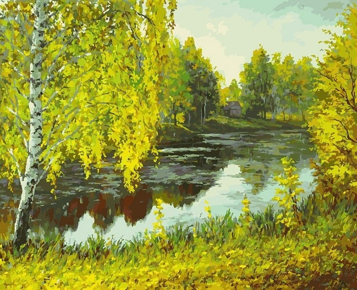 Набор для раскрашивания по номерам «Родные места» | Живопись на холсте | Белоснежка