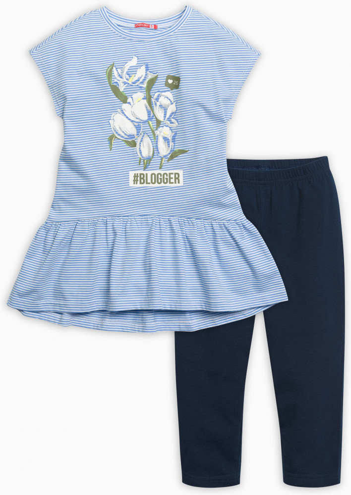 Комплект для девочек: туника и лосины | Pelican