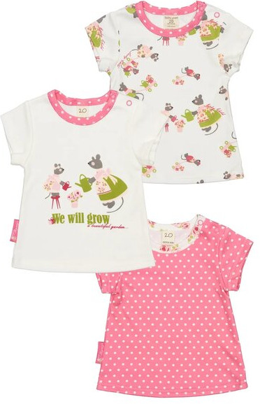Футболка для девочек (3 шт.) | Маленькая садовница | Lucky Child