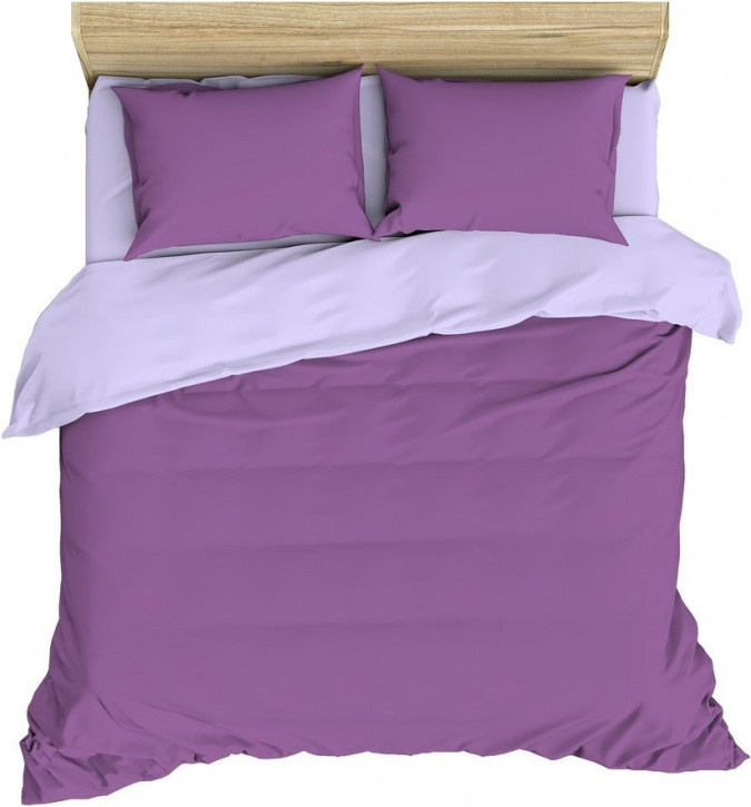 Комплект постельного белья «Сирень» (арт. 371/1, евро, поплин, 2 наволочки 70×70) | Глянец | Василиса