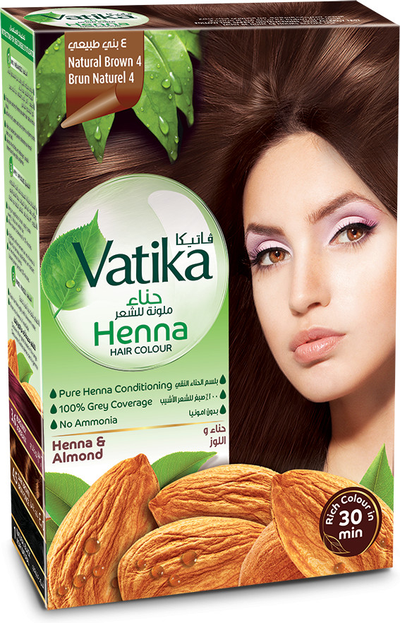 Краска хна для волос, оттенок Natural Brown | Henna | Vatika Naturals