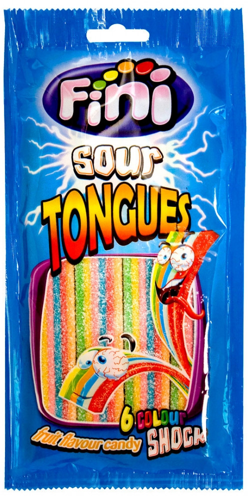 Жевательный мармелад Sour Tongues «Кислые языки» | Colour Shock | Fini