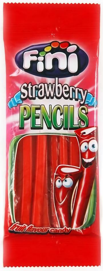 Жевательный мармелад Strawberry Penсils «Клубничные карандаши» | Strawberry Shock | Fini