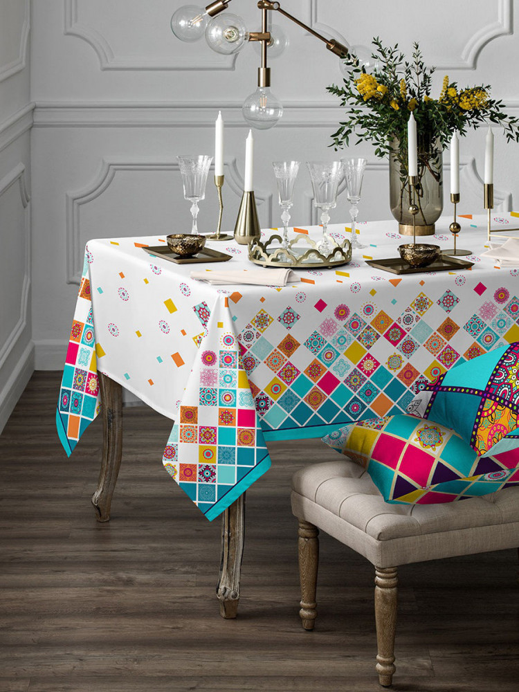 Скатерть рогожка «Индийская мандала» | Гретта | Романтика