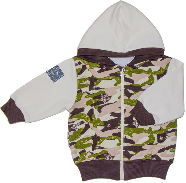 Курточка с капюшоном для мальчиков | Милитари | Lucky Child