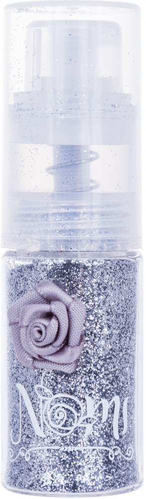 Пудра с блестками для тела и волос, оттенок Серебрянное сияние | Nomi