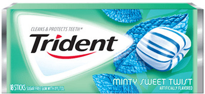 Жевательная резинка Trident «Minty Sweet Twist»