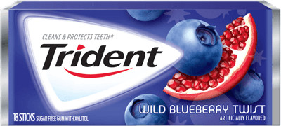 Жевательная резинка Trident «Blueberry Twist» | Cadbury