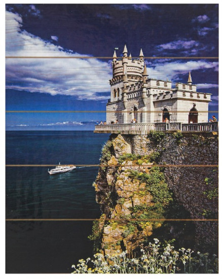 Картина по номерам на дереве «Ласточкино гнездо» (40×50 см)