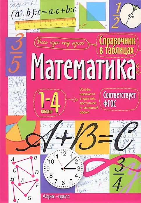 Справочник в таблицах. Математика. 1-4 классы | Справочник в таблицах
