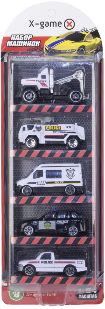 Набор машинок | Полиция | X-Game