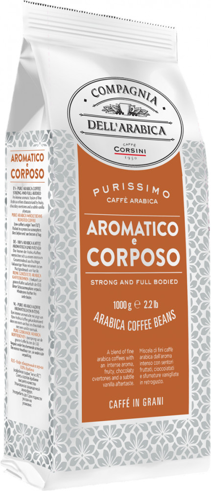 Кофе зерновой «Aromatico Corposo» | Puro Arabica | Compagnia Dell'Arabica