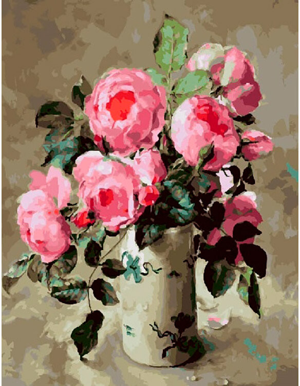 Картина по номерам «Розовый шиповник» | Картины по номерам | Molly