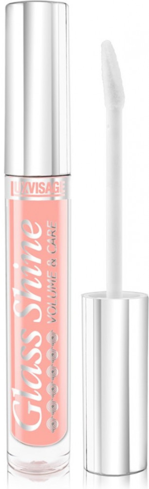 Блеск для губ с эффектом объема «Glass shine», тон 01 Нюд | Volume & care | LuxVisage