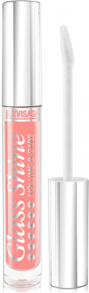 Блеск для губ с эффектом объема «Glass shine», тон 03 Оранжево-розовый | Volume & care | LuxVisage