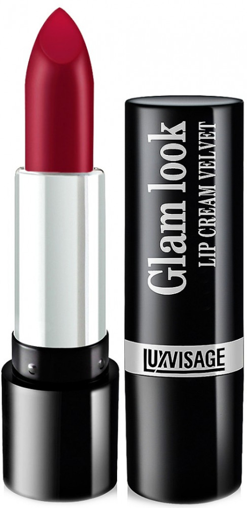 Помада для губ кремовая с вельветовым финишем, тон 318 Вишневый ликер | Glam Look | LuxVisage