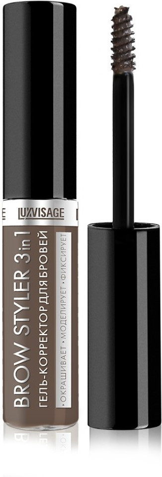 Гель-корректор для бровей 3 в 1 «Brow styler», оттенок 4 Эспрессо | Brow styler | LuxVisage