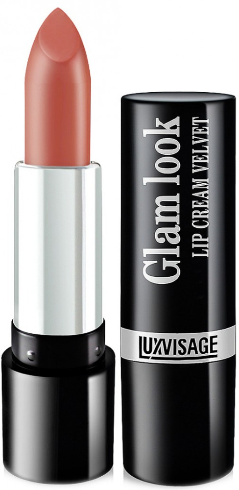 Помада для губ кремовая с вельветовым финишем, тон 324 Шоколадный маффин | Glam Look | LuxVisage
