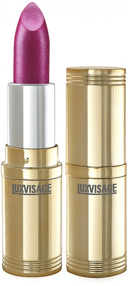 Помада для губ перламутровая с глянцевым блеском, тон 36 Бордово-фиолетовый с шиммером | LuxVisage