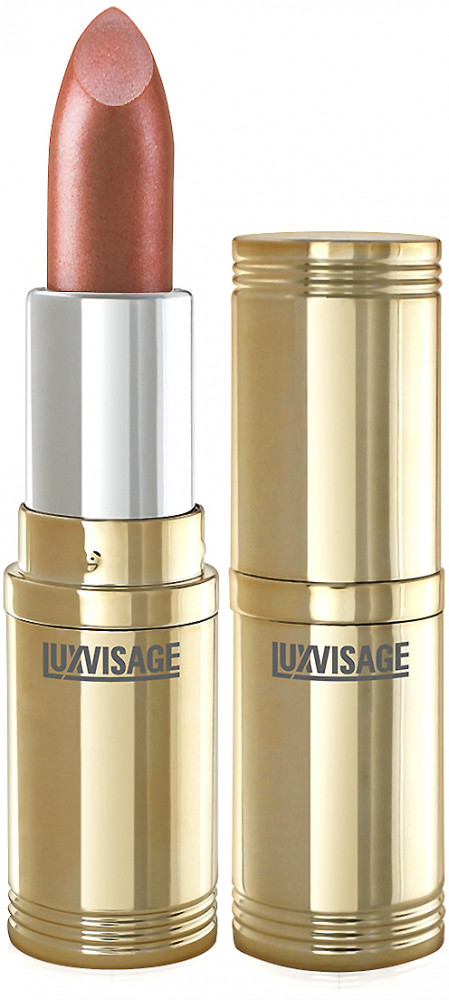 Помада для губ перламутровая с глянцевым блеском, тон 41 Натуральный бежевый с шиммером | LuxVisage