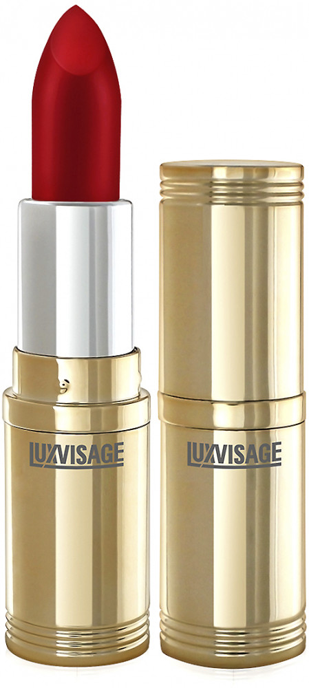 Помада для губ перламутровая с глянцевым блеском, тон 48 Красный с глянцевым блеском | LuxVisage