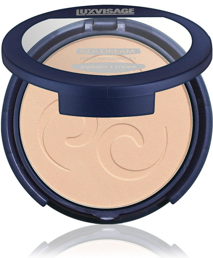 Пудра для лица компактная, оттенок 02 Светлый беж | Silk dream | LuxVisage
