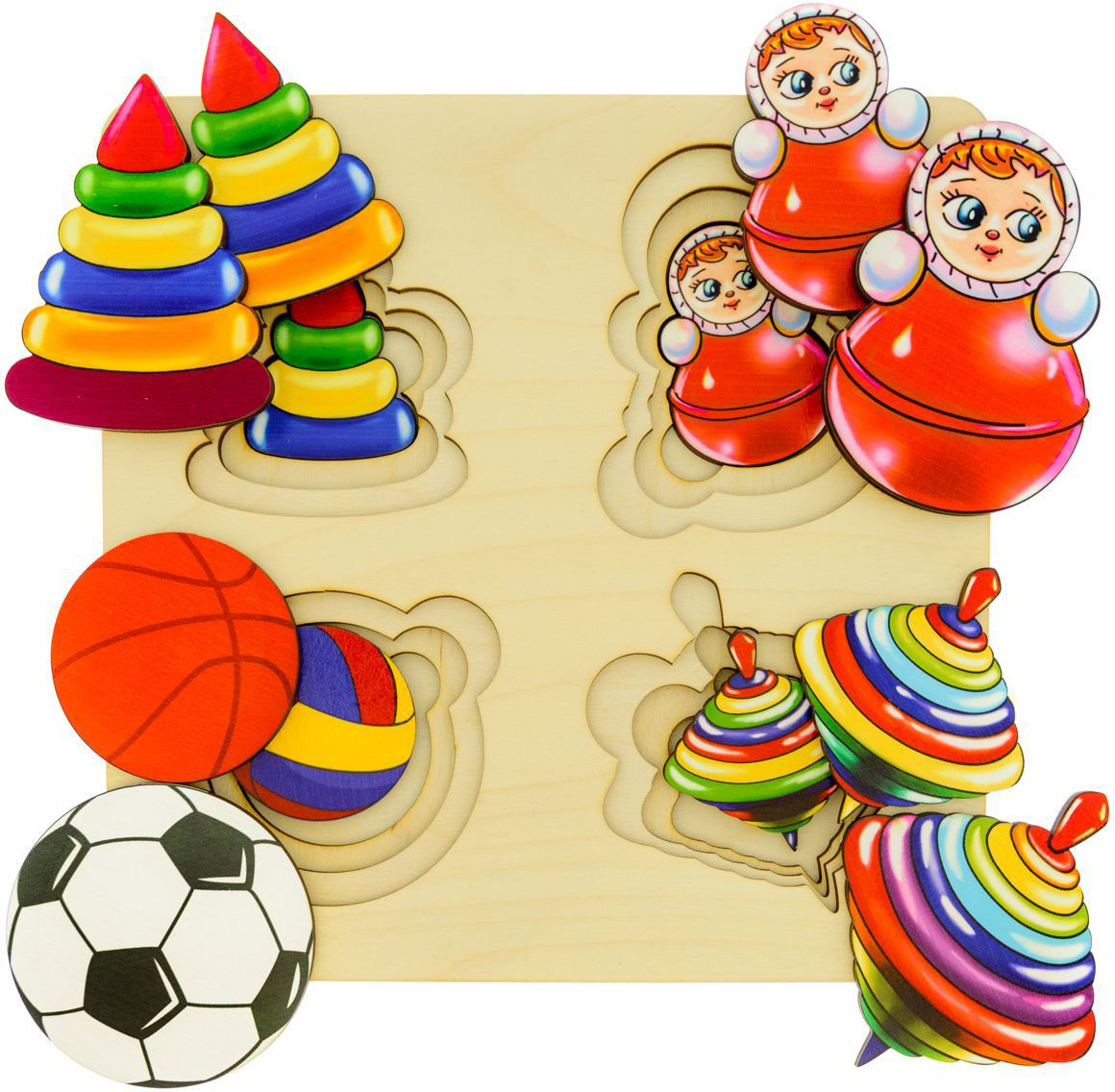 Доска развивающая «Больше-меньше. Игрушки» | Нескучные игры