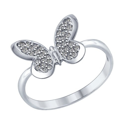 Кольцо из серебра с фианитами | SOKOLOV