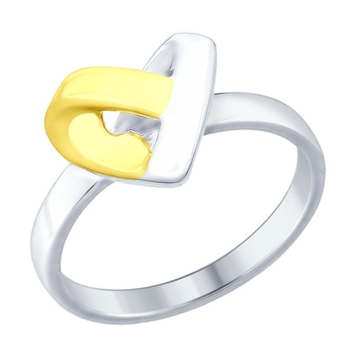 Кольцо из серебра с золочением | SOKOLOV