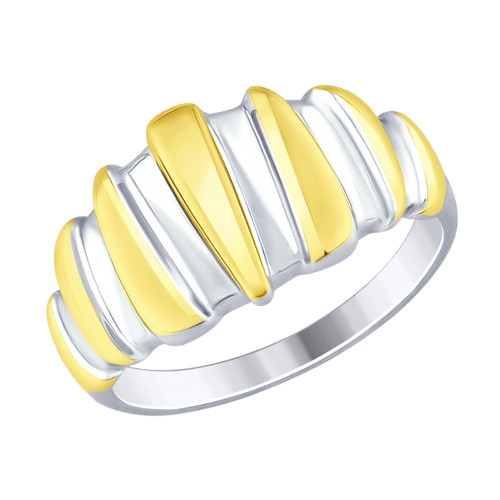 Кольцо из золочёного серебра | SOKOLOV