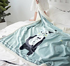 Плед двусторонний (1,5-спальный, фланель, шерпа, 150×200)