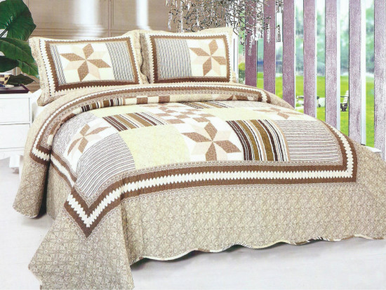 Покрывало «Patchwork» (евро, хлопок, 230×250, 2 наволочки 50×70)