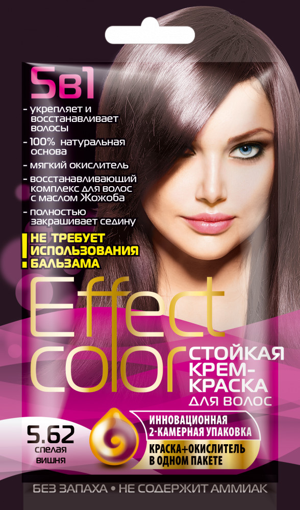 Крем-краска для волос, оттенок 5.62 Спелая вишня | Effect color