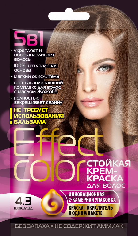 Крем-краска для волос, оттенок 4.3 Шоколад | Effect color