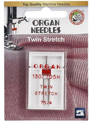 Иглы двойные 1-75/4 | Super Stretch | Organ Needles