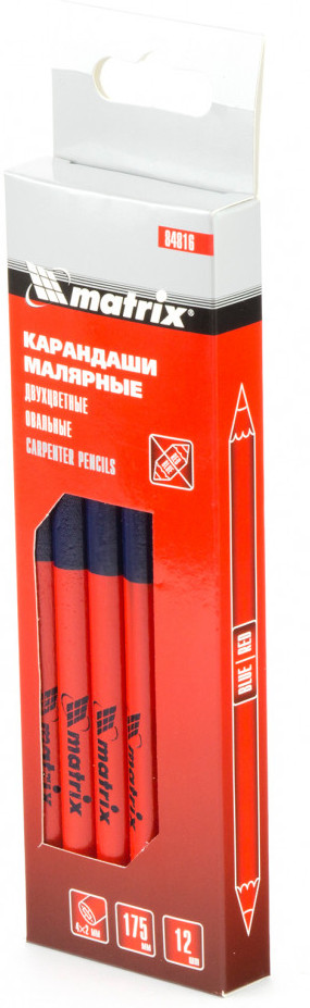Набор карандашей малярных двухцветные | Matrix MTX
