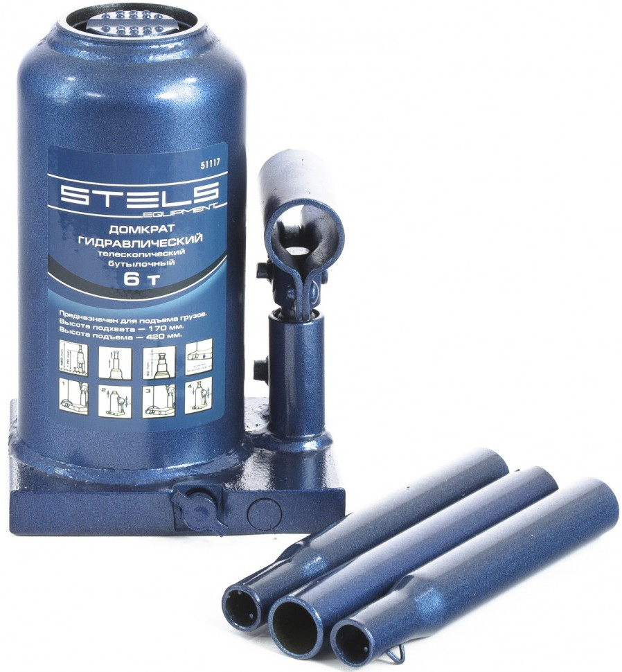Домкрат гидравлический бутылочный телескопический | Stels