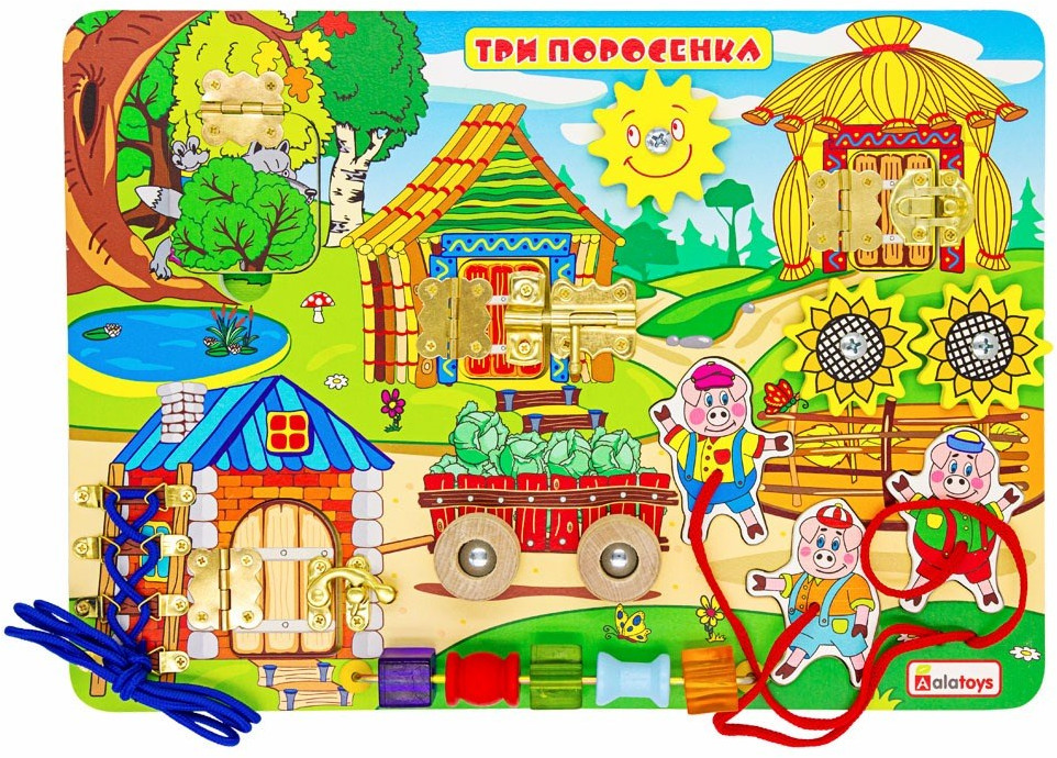 Бизиборд «Три поросенка» | Alatoys
